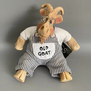 Russ Berrie Old Goat Overalls Collectible Shelf Sitter​​​​​​​